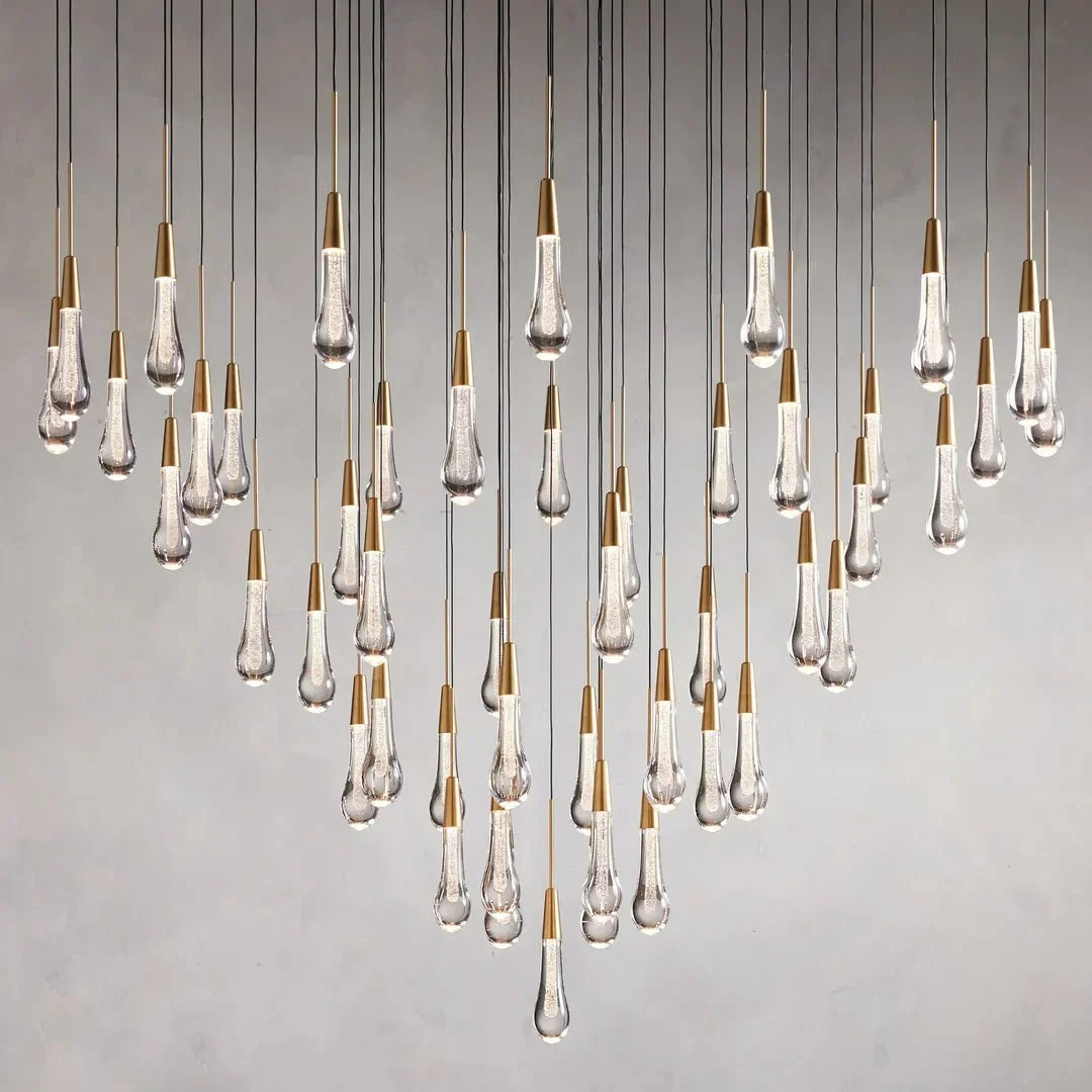 Soltaire Modern 17'' 24'' 36'' 58'' Round Chandelier Lighting - cyranlamps