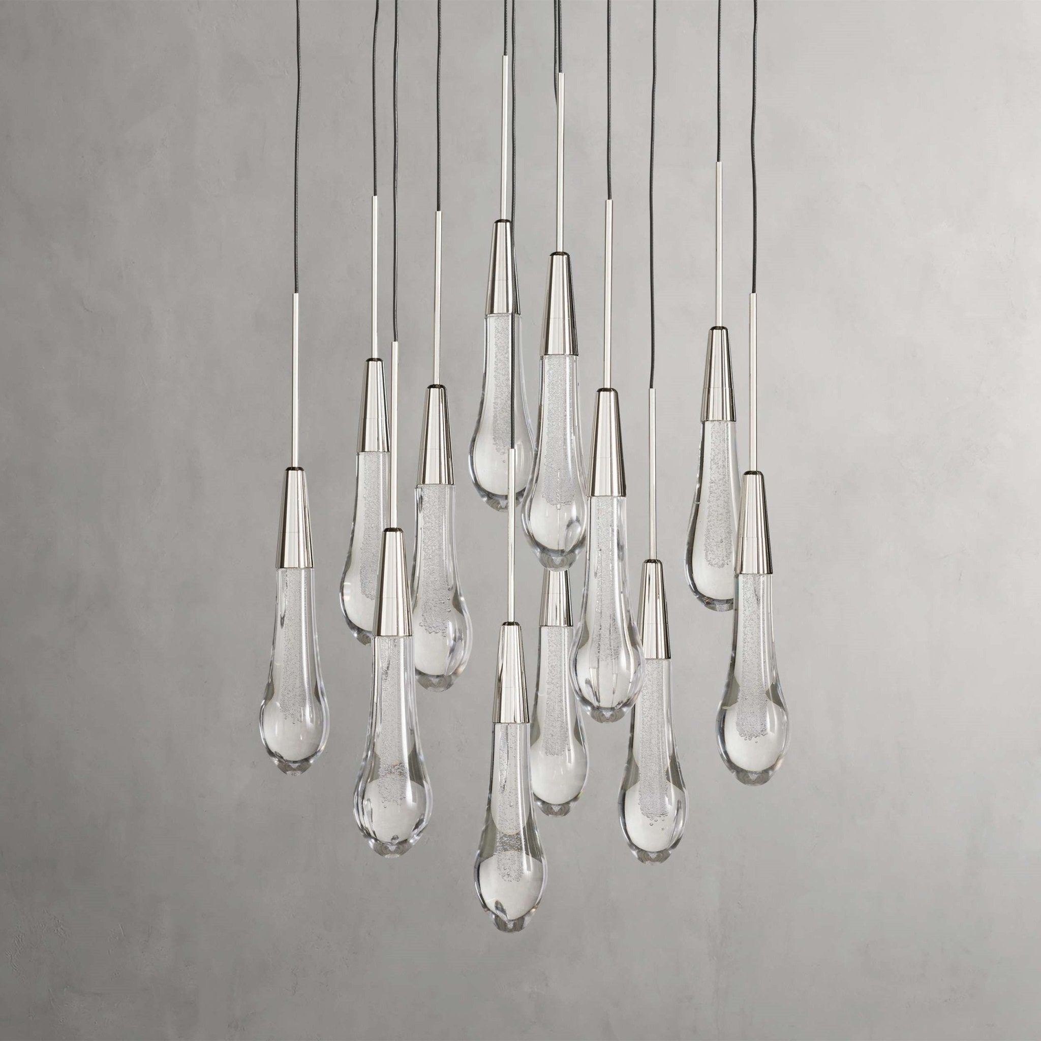 Soltaire Modern 17'' 24'' 36'' 58'' Round Chandelier Lighting - cyranlamps