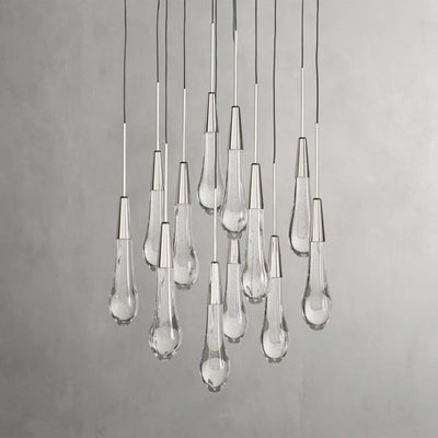 Soltaire Modern 17'' 24'' 36'' 58'' Round Chandelier Lighting - cyranlamps