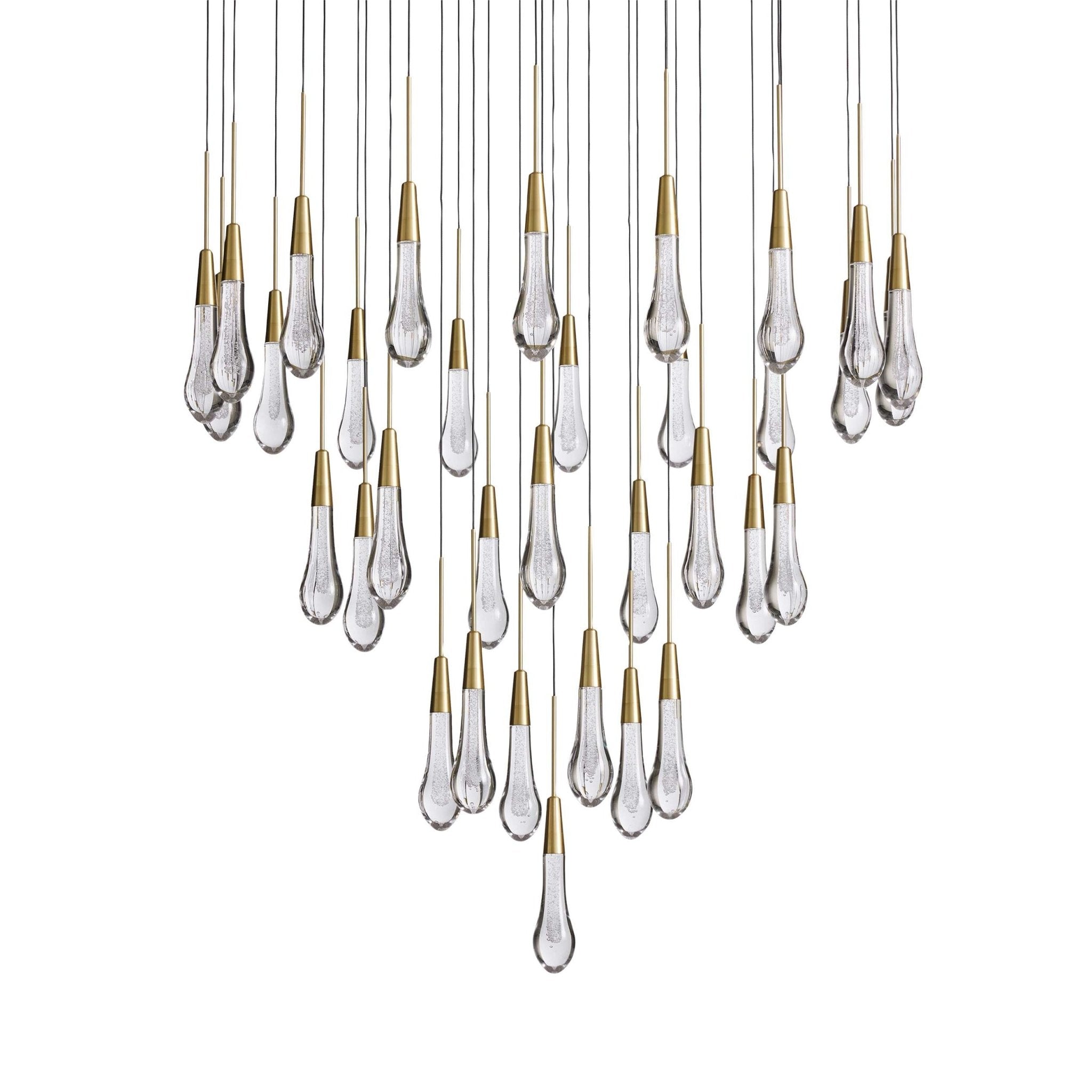 Soltaire Modern 17'' 24'' 36'' 58'' Round Chandelier Lighting - cyranlamps