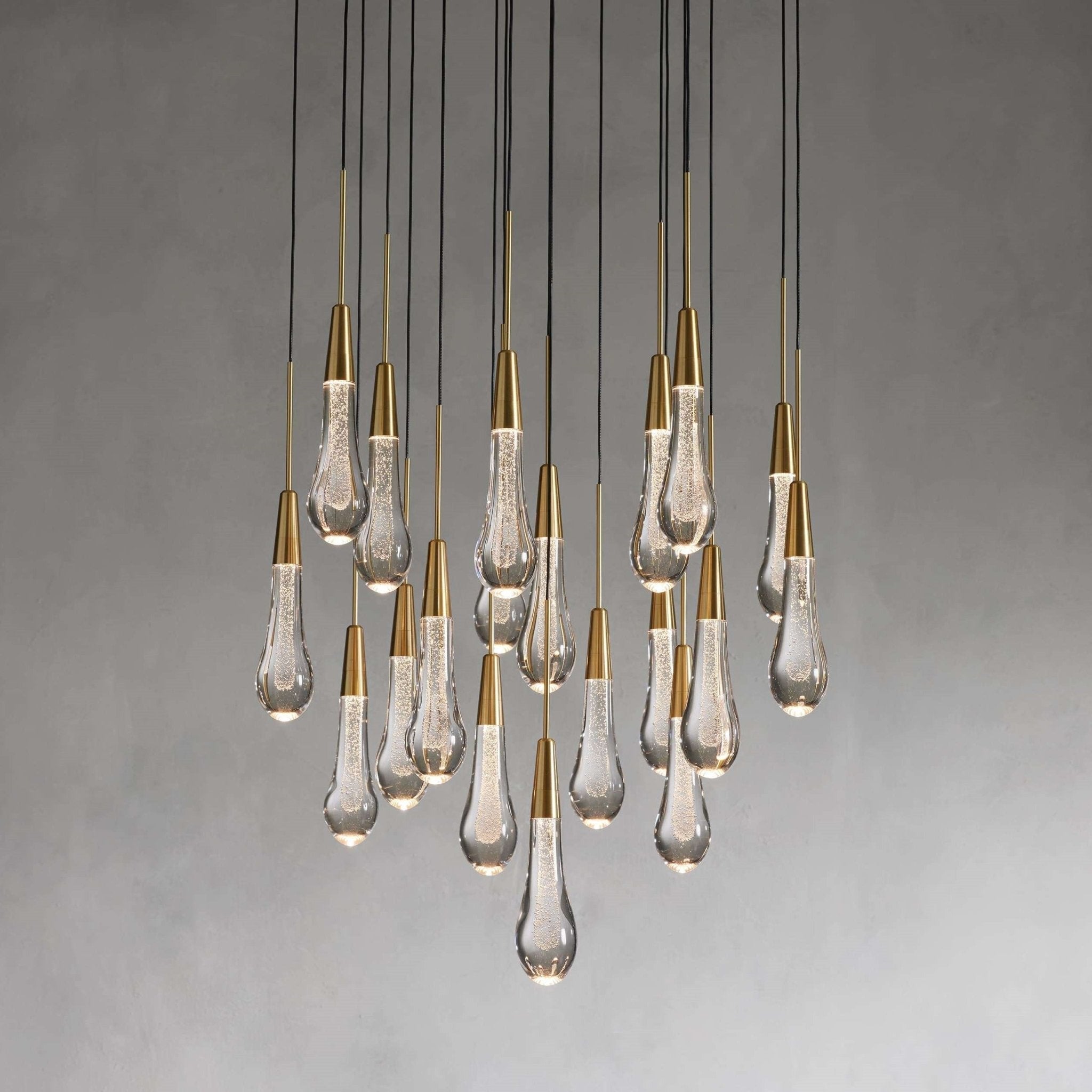 Soltaire Modern 17'' 24'' 36'' 58'' Round Chandelier Lighting - cyranlamps