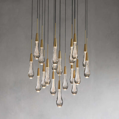Soltaire Modern 17'' 24'' 36'' 58'' Round Chandelier Lighting - cyranlamps