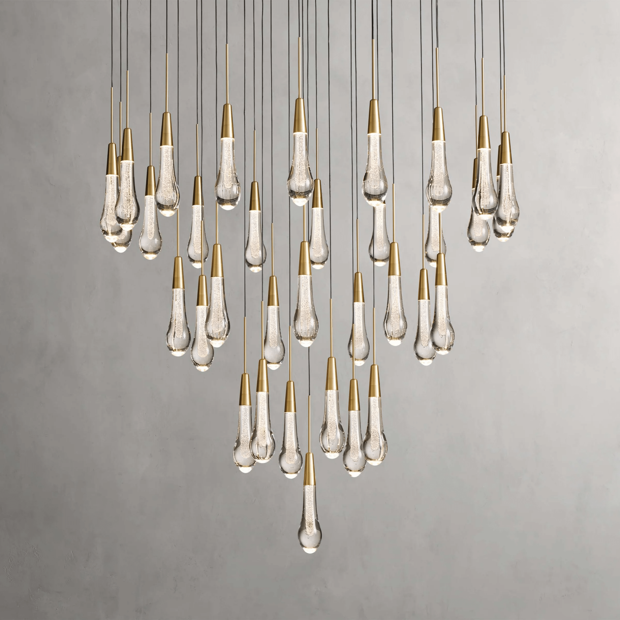 Soltaire Round Chandelier 17" 24" 36“ 58“ - cyranlamps