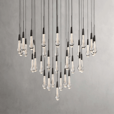 Soltaire Round Chandelier 17" 24" 36“ 58“ - cyranlamps