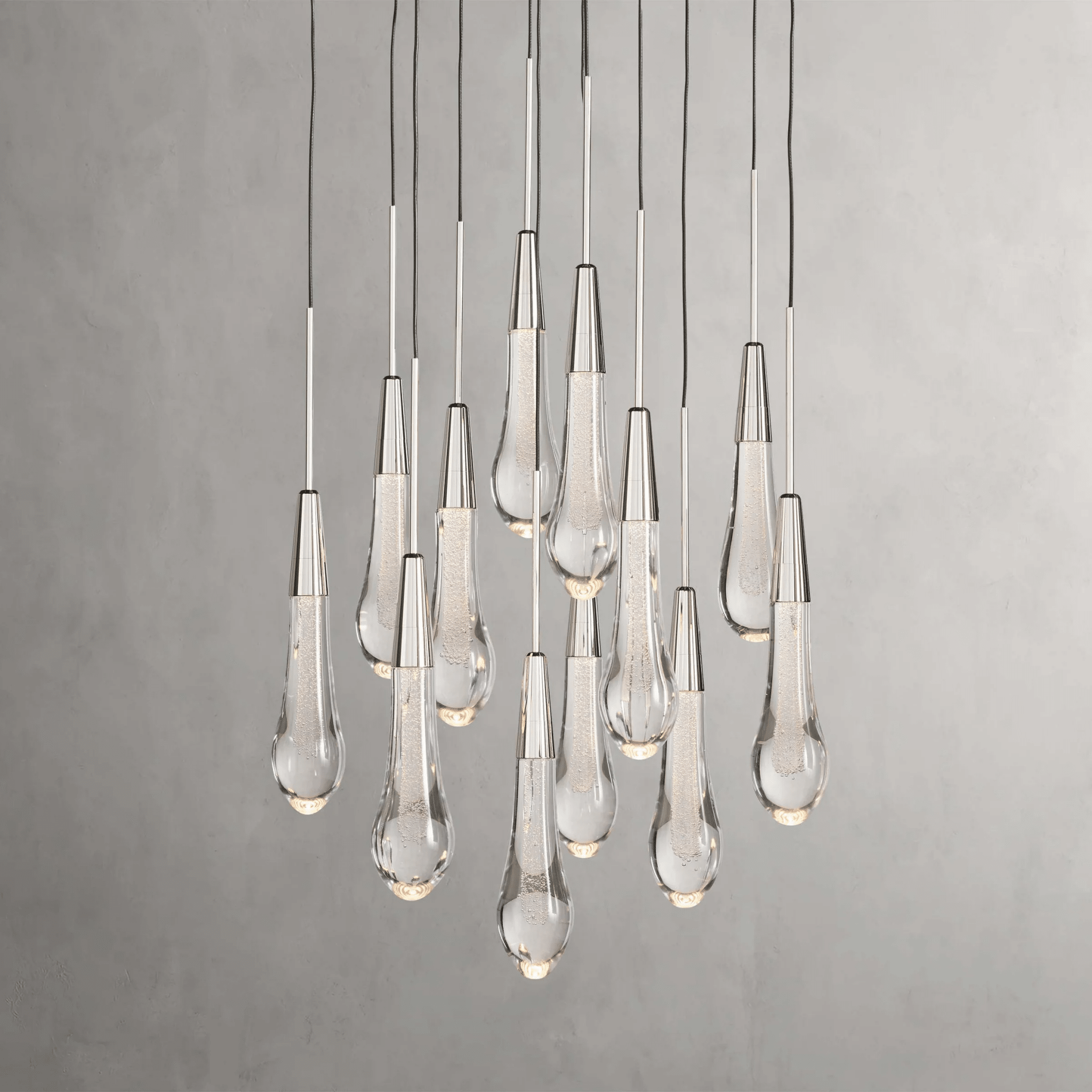 Soltaire Round Chandelier 17" 24" 36“ 58“ - cyranlamps