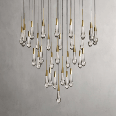 Soltaire Round Chandelier 17" 24" 36“ 58“ - cyranlamps