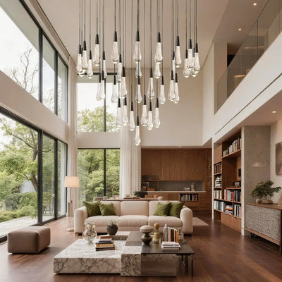 Soltaire Round Chandelier 17" 24" 36“ 58“ - cyranlamps