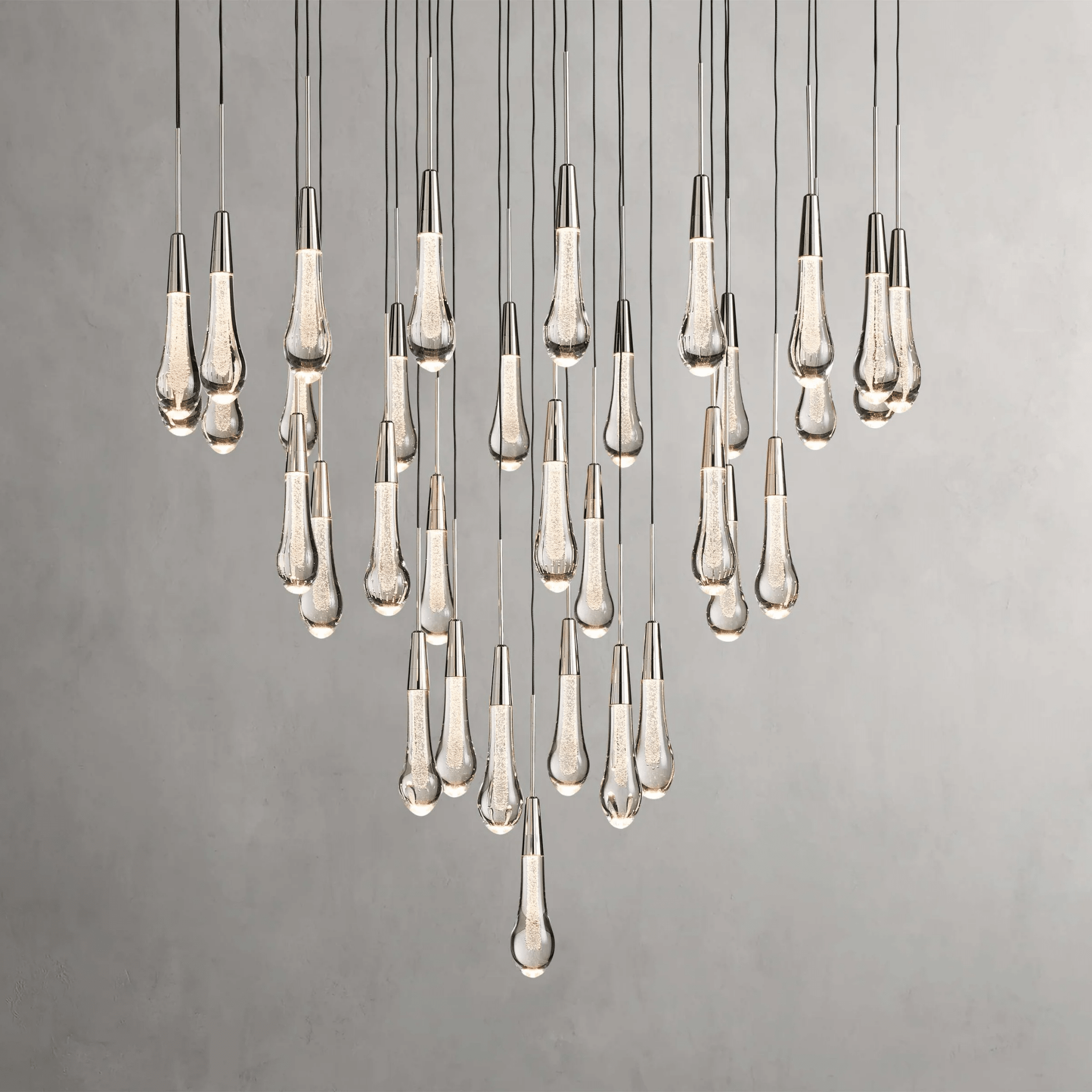 Soltaire Round Chandelier 17" 24" 36“ 58“ - cyranlamps