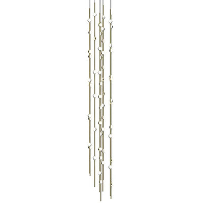 Sonne Constellation 12" Wide 55 - Light LED Chandelier Satin Brass - Cyran Lamps