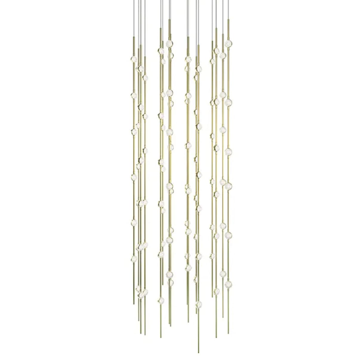 Sonne Constellation 24" Wide Integrated LED Chandelier Satin Brass - Cyran Lamps