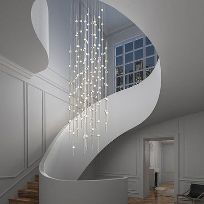 Sonne Constellation 25in Wide Modern LED Chandelier Satin Brass - Cyran Lamps