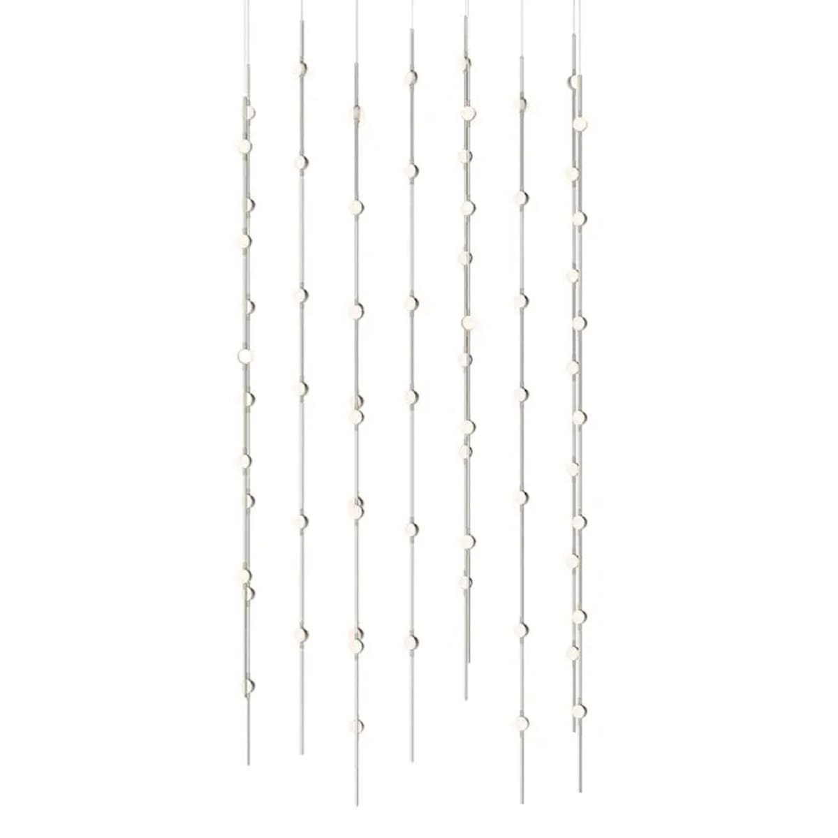 Sonne Constellation 36in Wide Beaded LED Chandelier Satin Nickel - Cyran Lamps