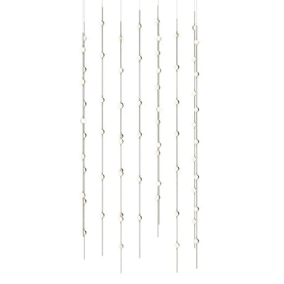 Sonne Constellation 36in Wide Beaded LED Chandelier Satin Nickel - Cyran Lamps
