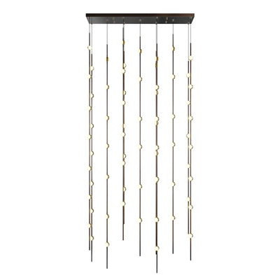 Sonne Constellation 36in Wide Beaded LED Chandelier Satin Nickel - Cyran Lamps