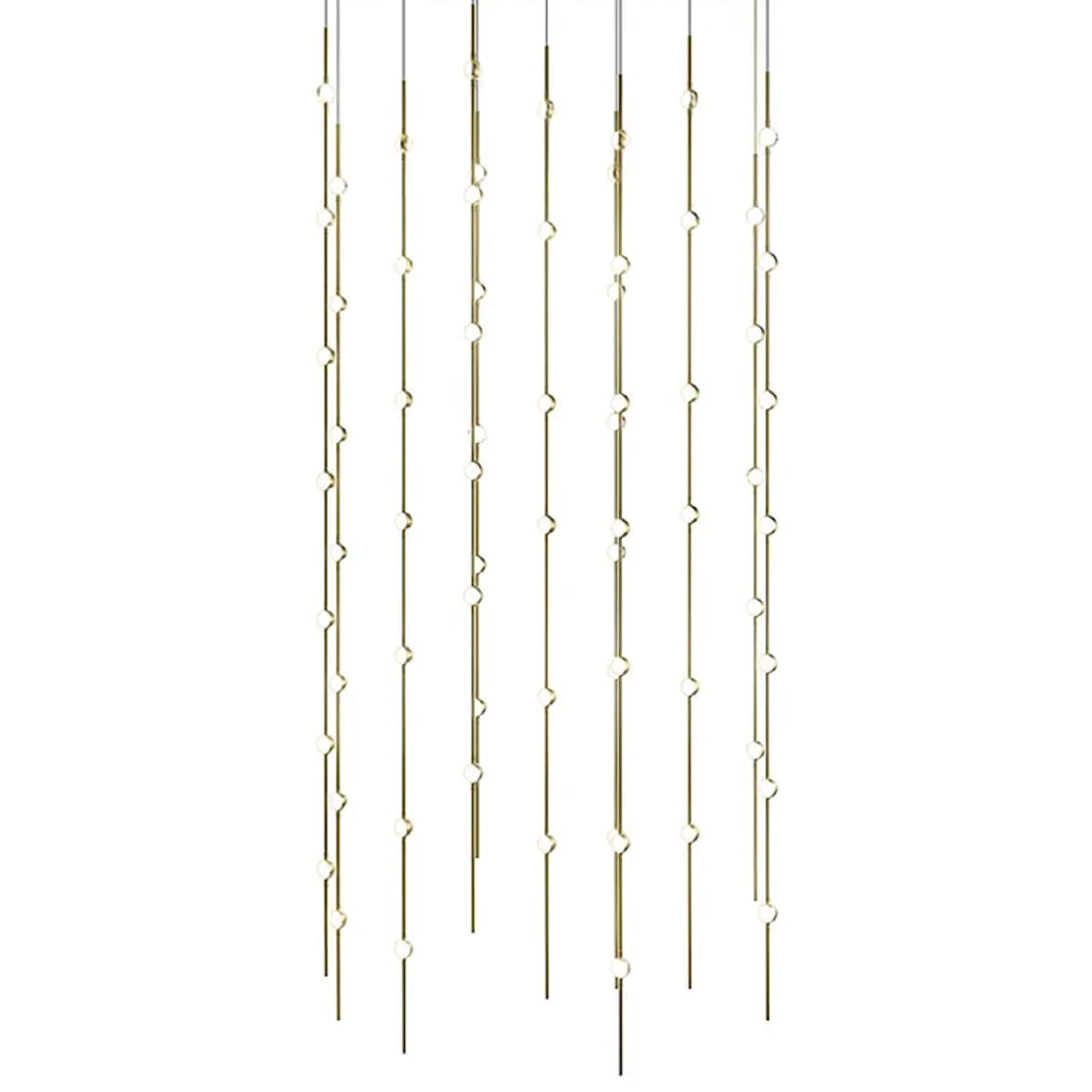 Sonne Constellation 36in Wide Linear Chandelier Satin Brass - cyranlamps