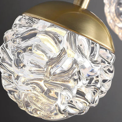 Spiral Pineapple Multi Glass Ball Staircase Chandelier - Cyran Lamps