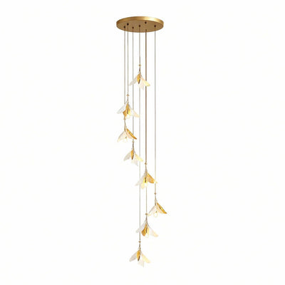 Staircase Chandelier Ideas Art Ceramic Flower Ceiling Light - Cyran Lamps