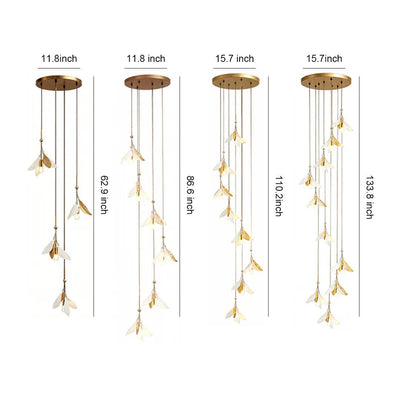 Staircase Chandelier Ideas Art Ceramic Flower Ceiling Light - Cyran Lamps