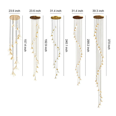 Staircase Chandelier Ideas Art Ceramic Flower Ceiling Light - Cyran Lamps