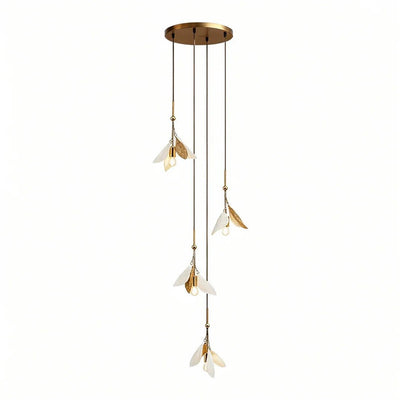 Staircase Chandelier Ideas Art Ceramic Flower Ceiling Light - Cyran Lamps