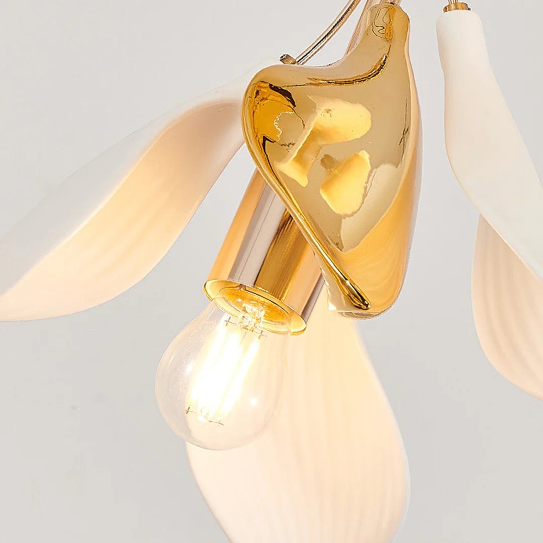 Staircase Chandelier Ideas Art Ceramic Flower Ceiling Light - Cyran Lamps