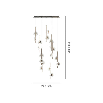 Staircase Crystal Chandelier Modern Aluminum Ceiling Light - Cyran Lamps