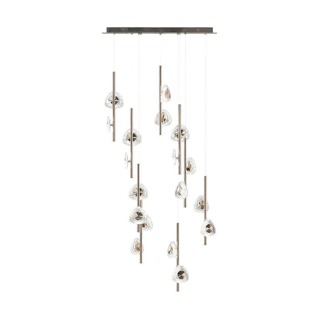 Staircase Crystal Chandelier Modern Aluminum Ceiling Light - Cyran Lamps