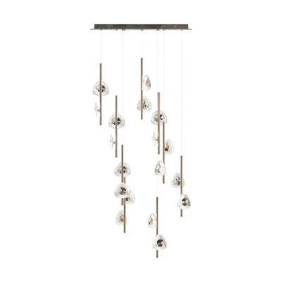 Staircase Crystal Chandelier Modern Aluminum Ceiling Light - Cyran Lamps