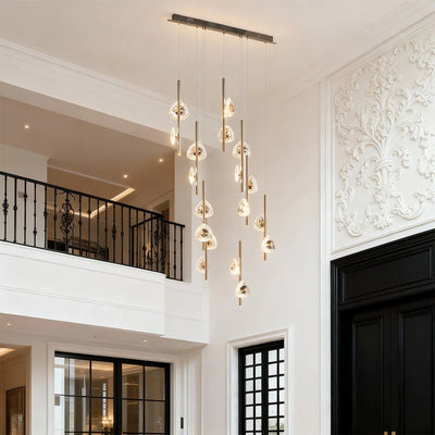 Staircase Crystal Chandelier Modern Aluminum Ceiling Light - Cyran Lamps