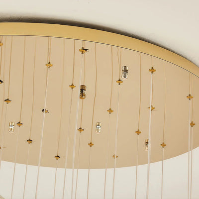 Staircase Crystal Chandelier Modern Luxury High Ceiling Light - Cyran Lamps