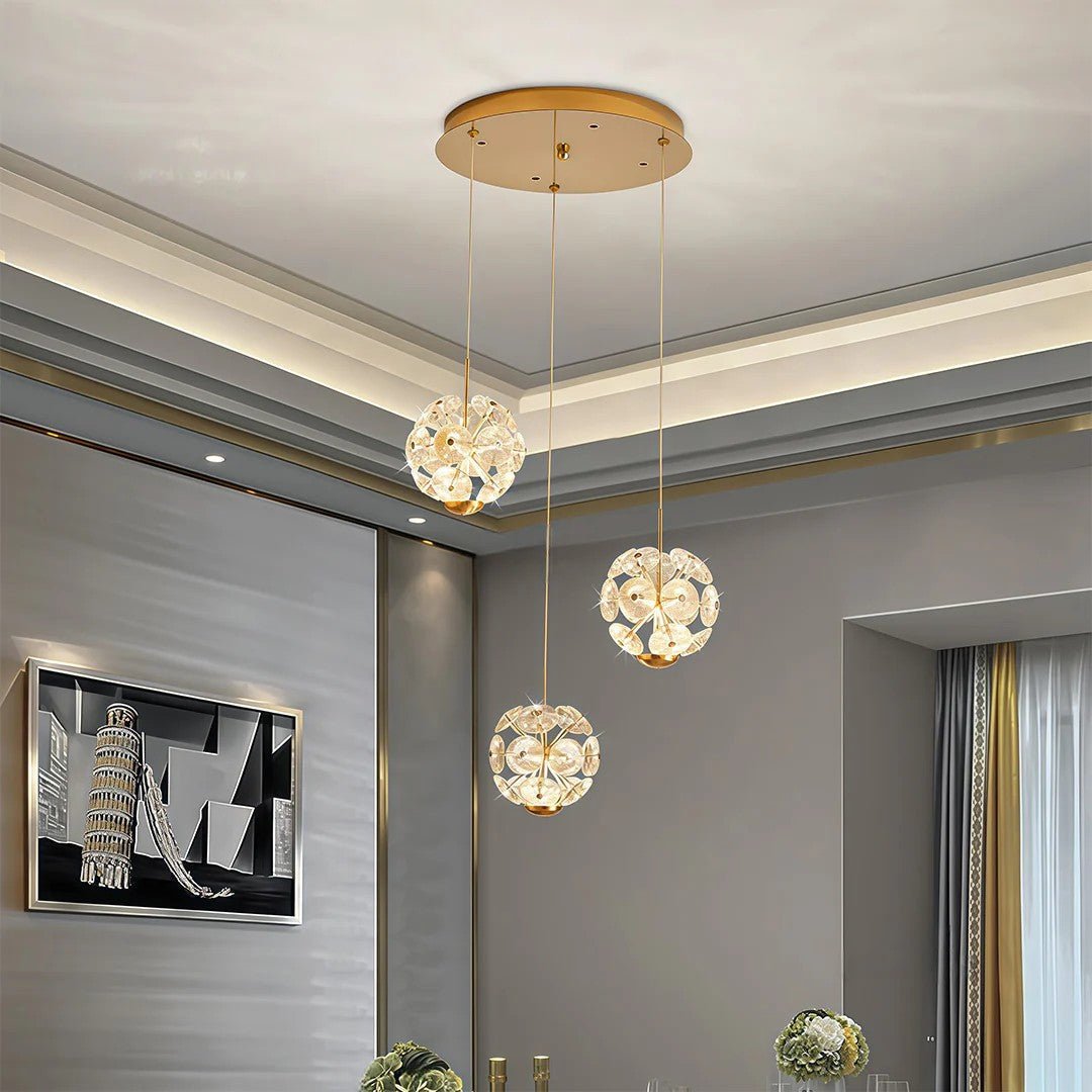 Staircase Crystal Chandelier Modern Luxury High Ceiling Light - Cyran Lamps