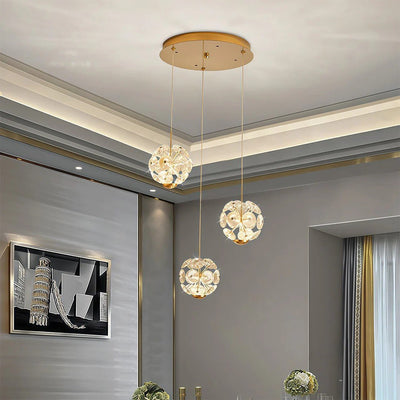 Staircase Crystal Chandelier Modern Luxury High Ceiling Light - Cyran Lamps