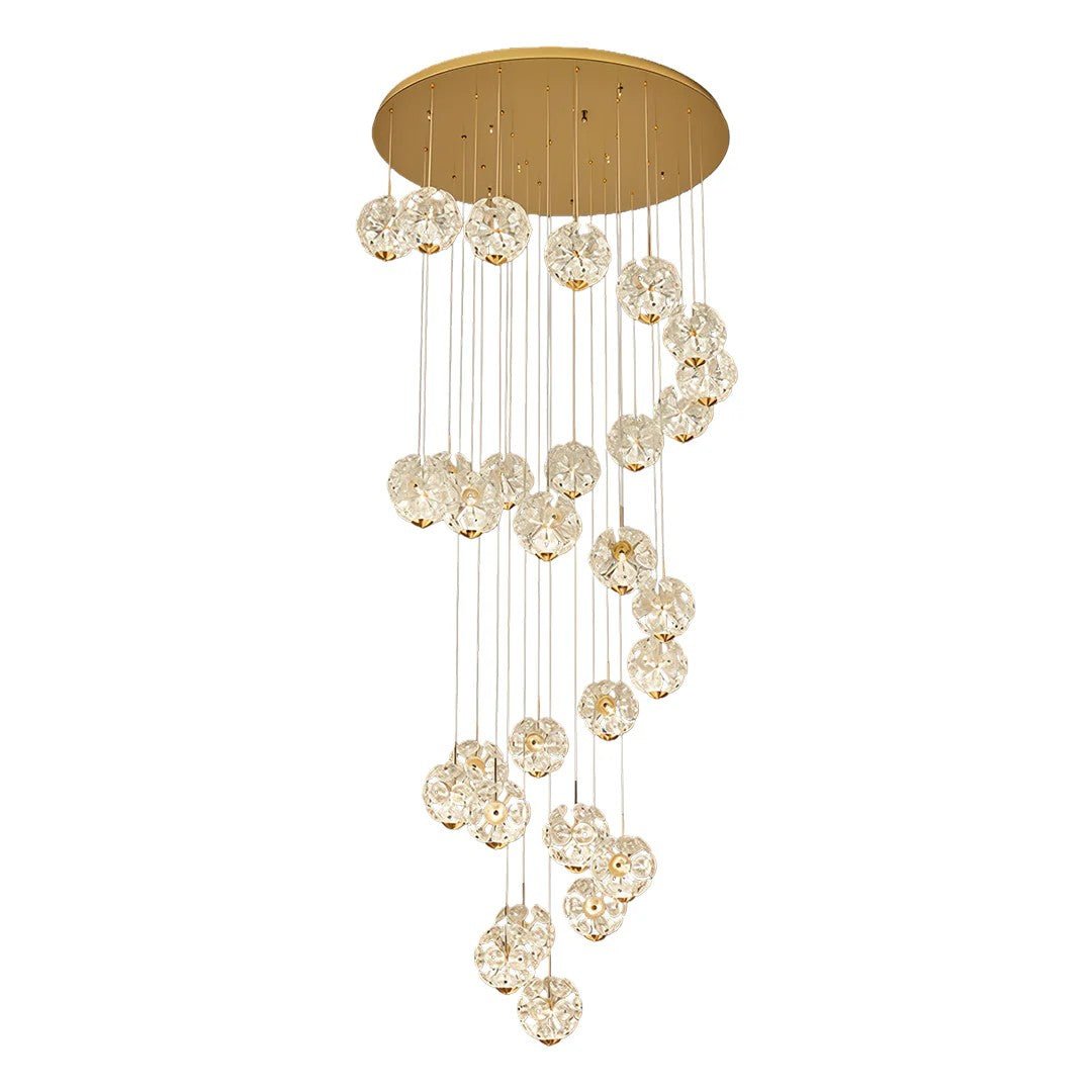Staircase Crystal Chandelier Modern Luxury High Ceiling Light - Cyran Lamps
