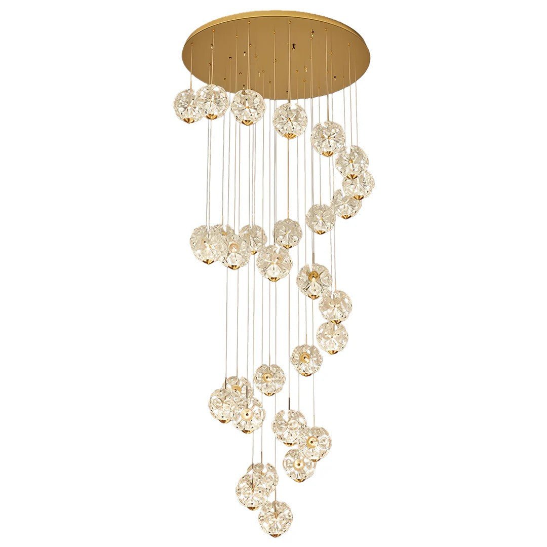 Staircase Crystal Chandelier Modern Luxury High Ceiling Light - Cyran Lamps