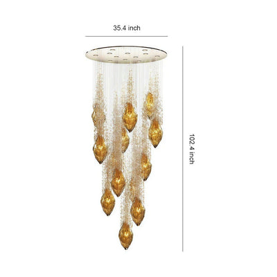 Stairway Chandelier Artistic Crystal Ceiling Light - Cyran Lamps