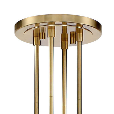 Stiffel Ennis 48" Wide Antique Brass 12-Light Ring Chandelier - cyranlighting