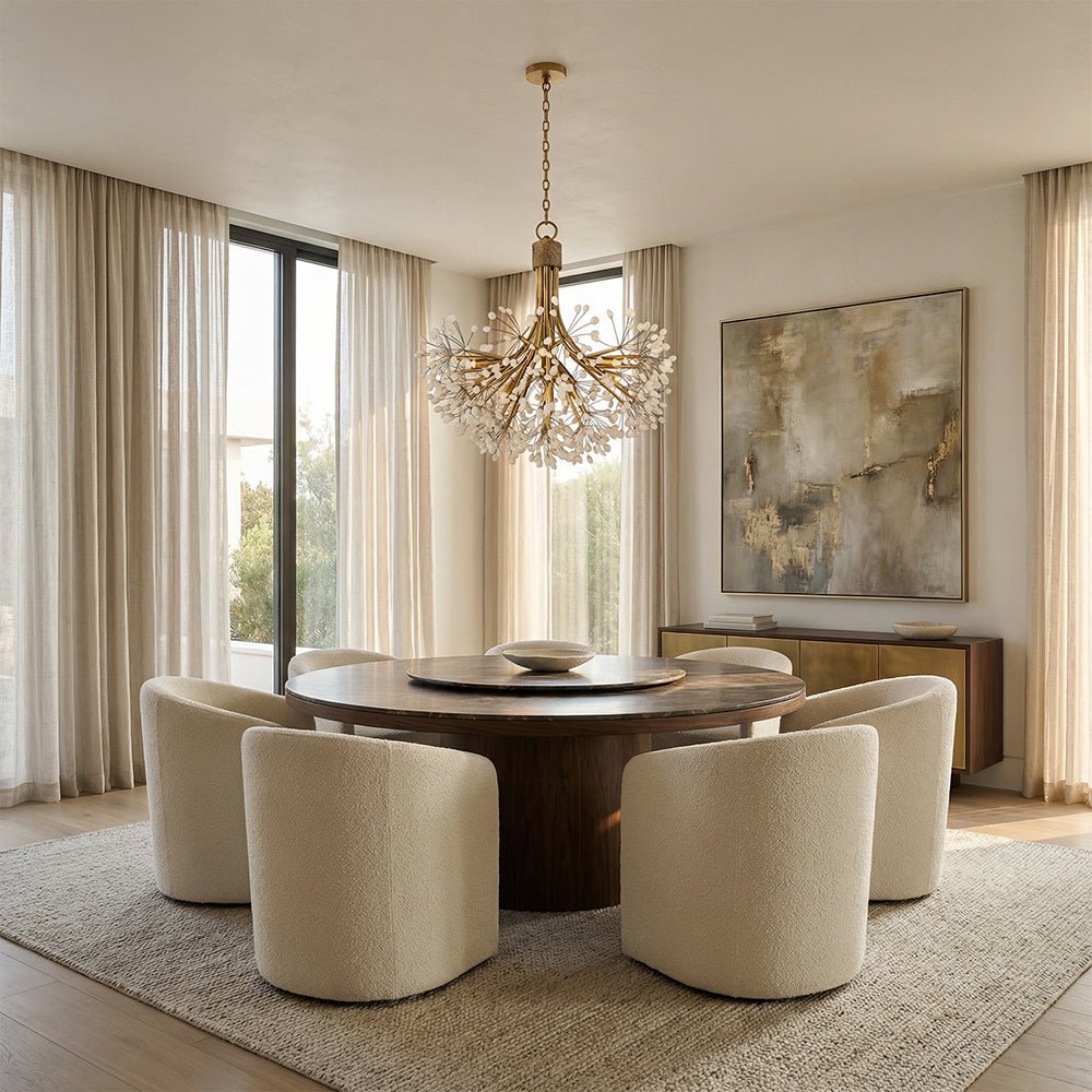 Stone Quartz Nine - Light Chandelier - Cyran Lamps