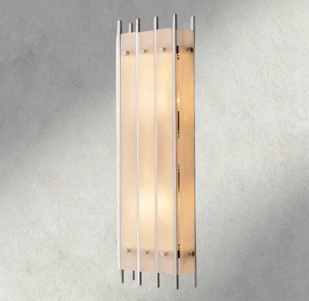 Sun Merca Alabaster Grand Rectangular Sconce - Cyran Lamps