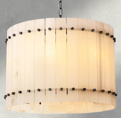 Sun Merca Alabaster Round Chandelier 22", 37", 48", 60" - Cyran Lamps