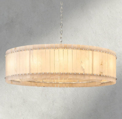 Sun Merca Alabaster Round Chandelier 22", 37", 48", 60" - Cyran Lamps