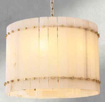 Sun Merca Alabaster Round Chandelier 22", 37", 48", 60" - Cyran Lamps