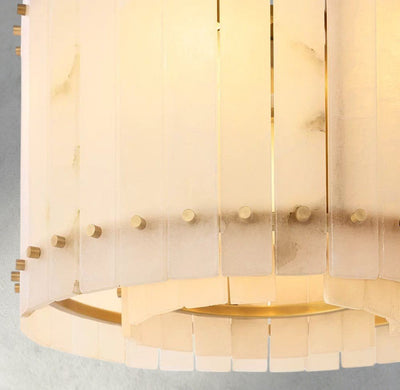 Sun Merca Alabaster Round Chandelier 22", 37", 48", 60" - Cyran Lamps