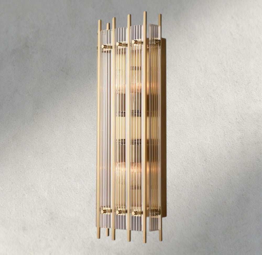 Sun Merca Grand Rectangular Sconce - Cyran Lamps
