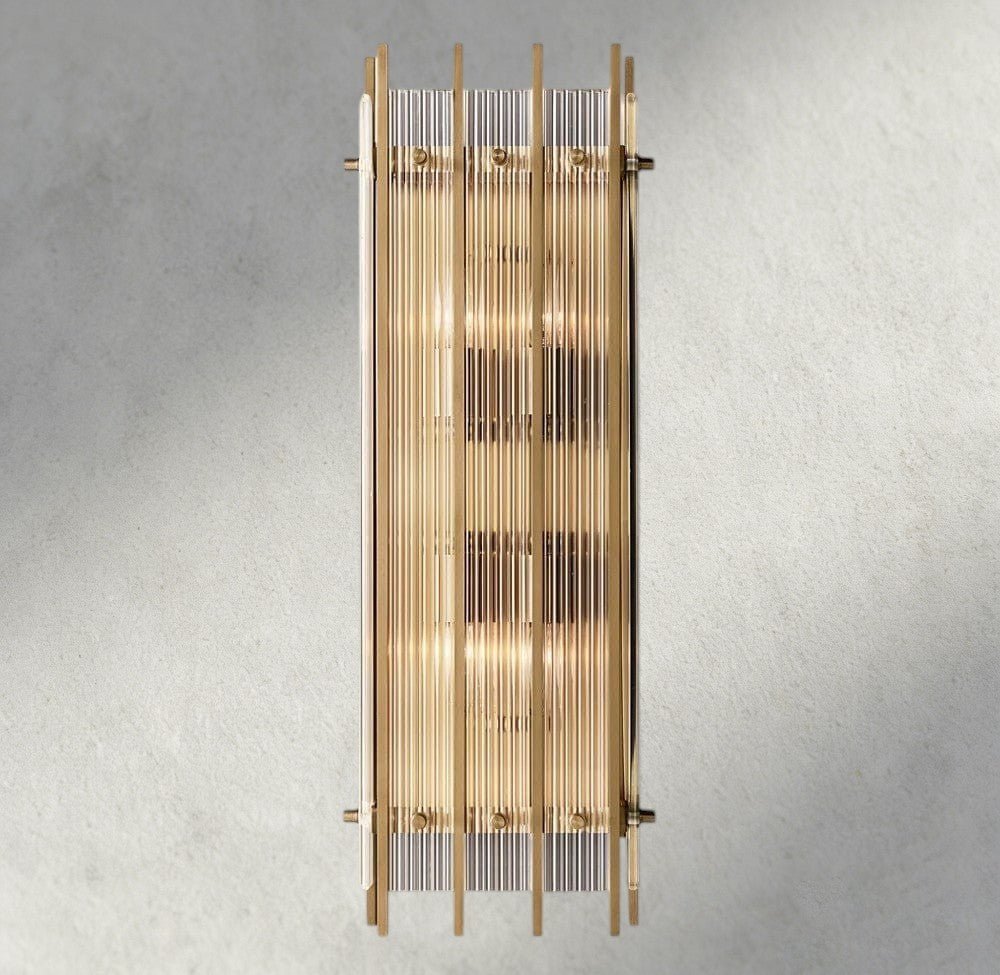 Sun Merca Grand Rectangular Sconce - Cyran Lamps
