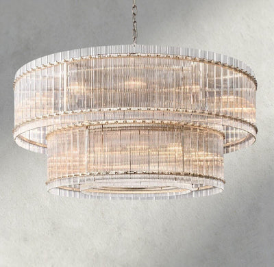 Sun Merca Two - Tier Round Chandelier 22", 37", 48", 60" - Cyran Lamps