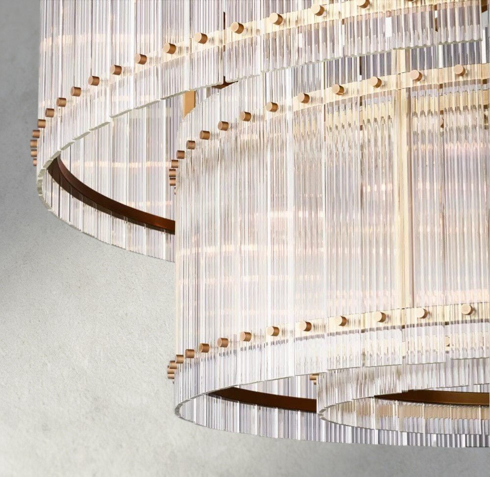 Sun Merca Two - Tier Round Chandelier 22", 37", 48", 60" - Cyran Lamps