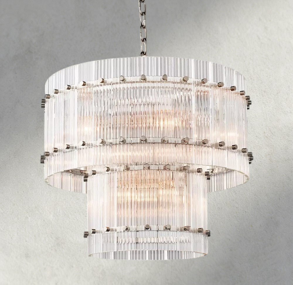 Sun Merca Two - Tier Round Chandelier 22", 37", 48", 60" - Cyran Lamps