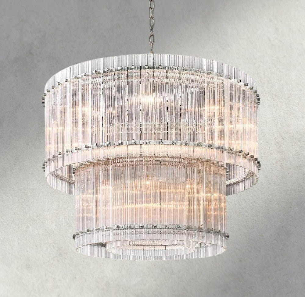 Sun Merca Two - Tier Round Chandelier 22", 37", 48", 60" - Cyran Lamps