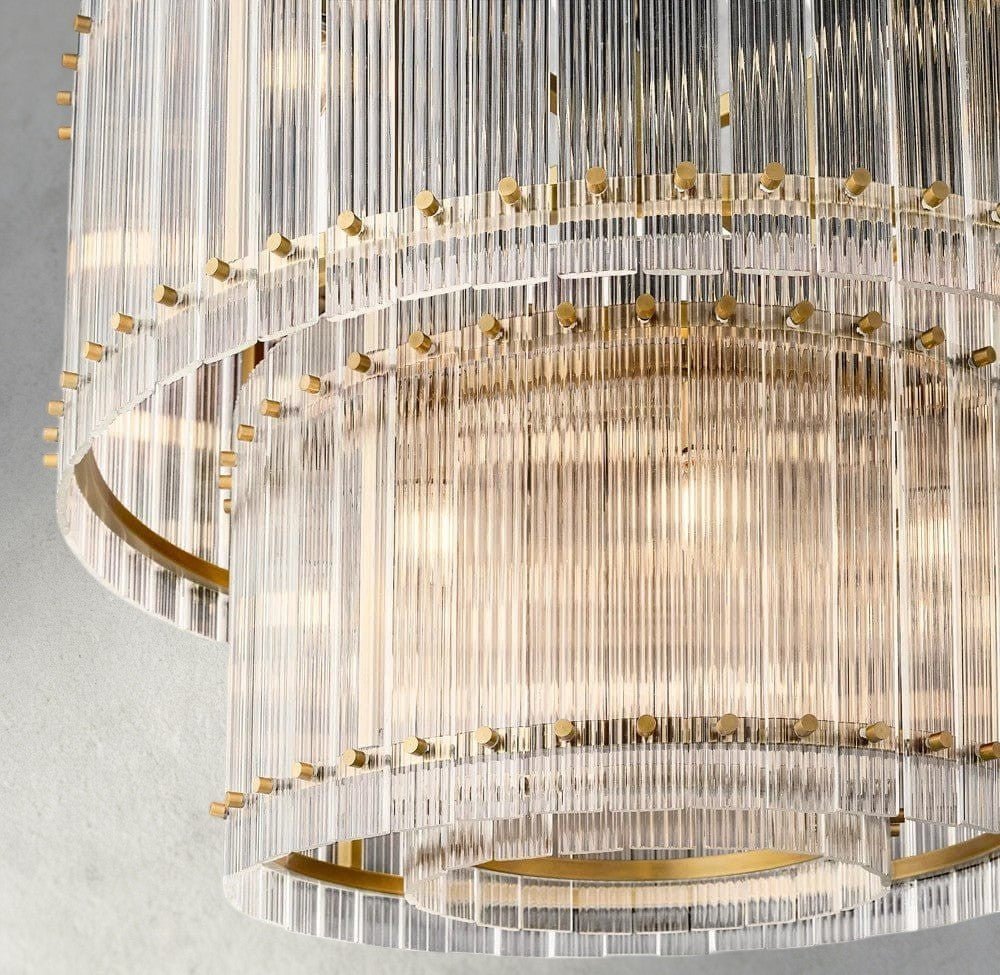 Sun Merca Two - Tier Round Chandelier 22", 37", 48", 60" - Cyran Lamps