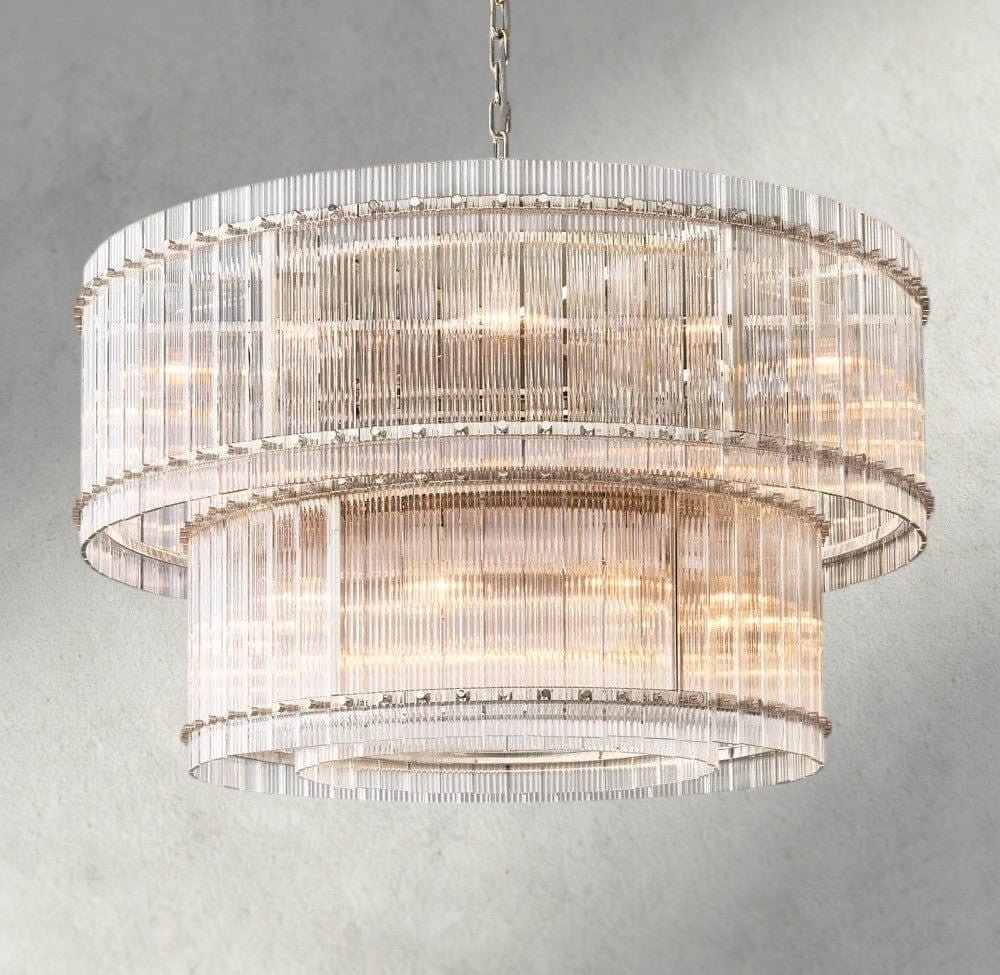 Sun Merca Two - Tier Round Chandelier 22", 37", 48", 60" - Cyran Lamps